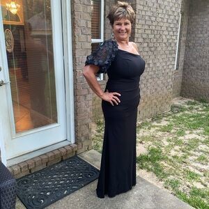 Elegant Black Off-Shoulder Dress by Xscape